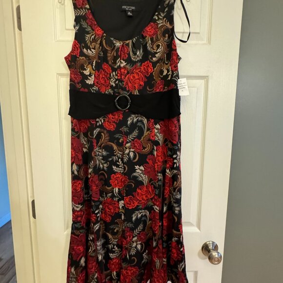 XL Perceptions New York Floral Dress / Coat (2 Piece) - Picture 10 of 10